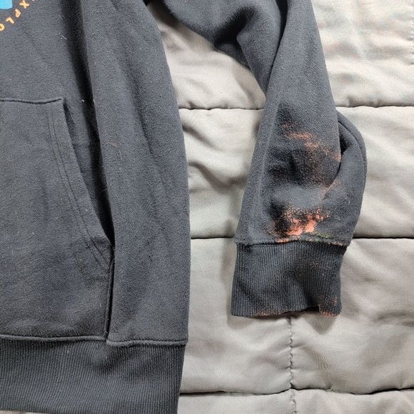 The North Face Mens Large Black Sweatshirt Pullover Hoodie Geo NSE Athletic - Picture 6 of 12